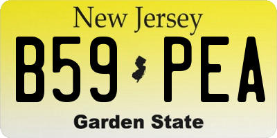 NJ license plate B59PEA