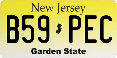 NJ license plate B59PEC