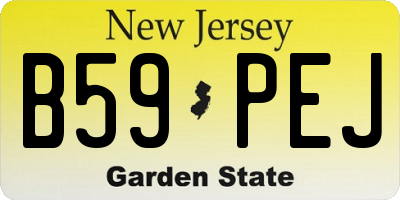 NJ license plate B59PEJ