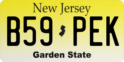 NJ license plate B59PEK