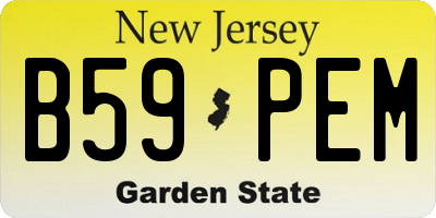 NJ license plate B59PEM