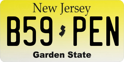 NJ license plate B59PEN