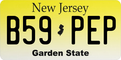 NJ license plate B59PEP