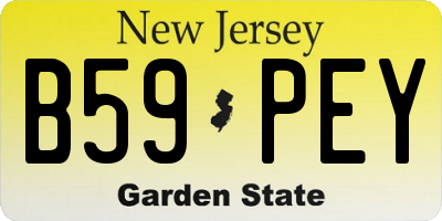 NJ license plate B59PEY