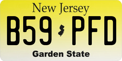 NJ license plate B59PFD