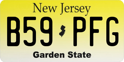NJ license plate B59PFG