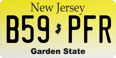 NJ license plate B59PFR