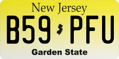 NJ license plate B59PFU