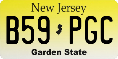 NJ license plate B59PGC