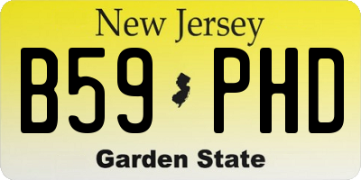 NJ license plate B59PHD