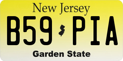NJ license plate B59PIA