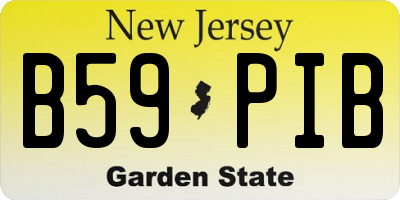 NJ license plate B59PIB