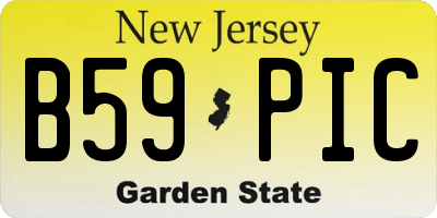 NJ license plate B59PIC