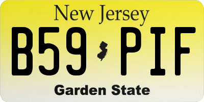 NJ license plate B59PIF