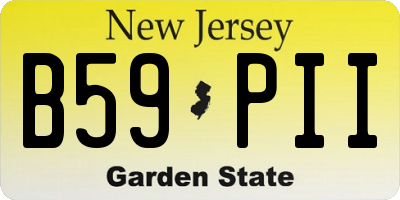 NJ license plate B59PII