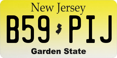 NJ license plate B59PIJ
