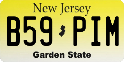 NJ license plate B59PIM
