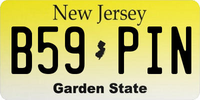 NJ license plate B59PIN