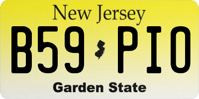 NJ license plate B59PIO