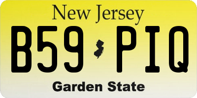 NJ license plate B59PIQ