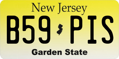 NJ license plate B59PIS
