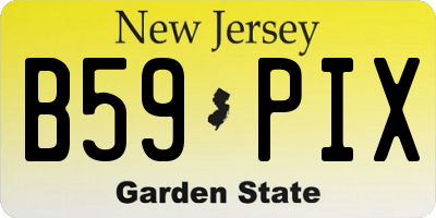 NJ license plate B59PIX