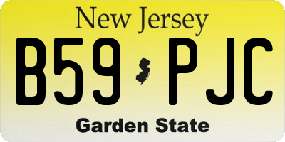 NJ license plate B59PJC