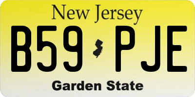 NJ license plate B59PJE