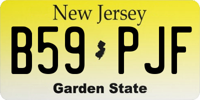 NJ license plate B59PJF