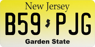 NJ license plate B59PJG
