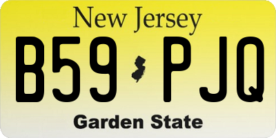 NJ license plate B59PJQ