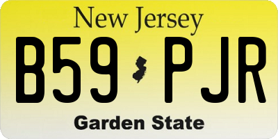 NJ license plate B59PJR