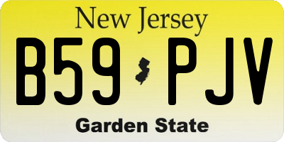 NJ license plate B59PJV