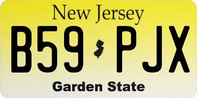 NJ license plate B59PJX
