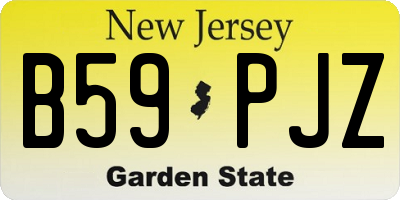 NJ license plate B59PJZ