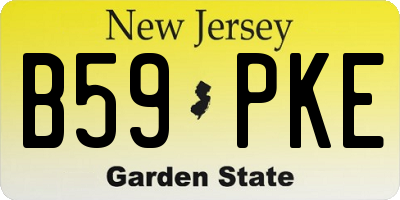 NJ license plate B59PKE