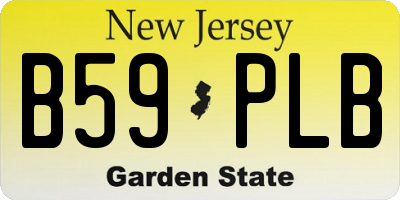 NJ license plate B59PLB