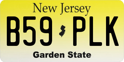 NJ license plate B59PLK