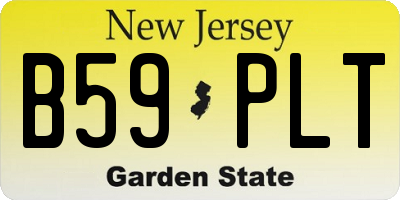 NJ license plate B59PLT