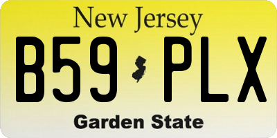 NJ license plate B59PLX