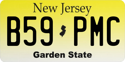 NJ license plate B59PMC