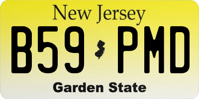 NJ license plate B59PMD
