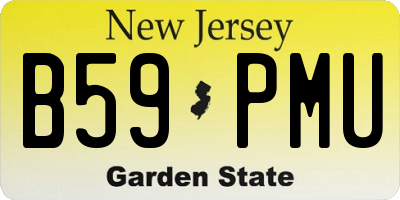 NJ license plate B59PMU