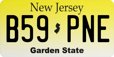 NJ license plate B59PNE