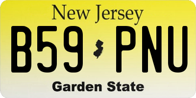 NJ license plate B59PNU