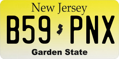 NJ license plate B59PNX