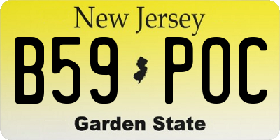 NJ license plate B59POC