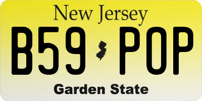 NJ license plate B59POP