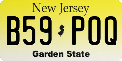 NJ license plate B59POQ