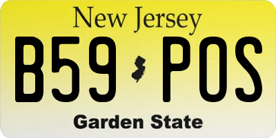 NJ license plate B59POS
